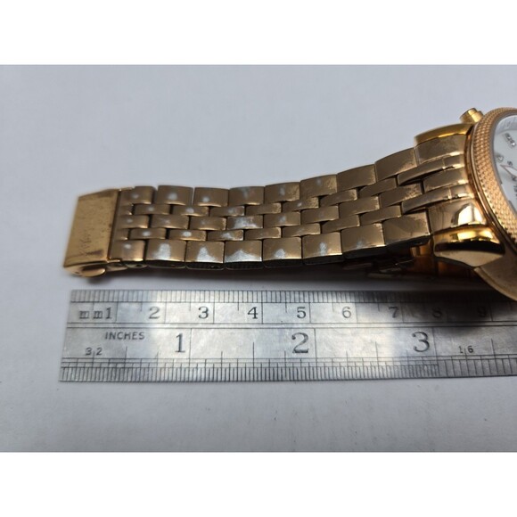 Michael Kors MK5026 Women Rose Gold MOP SS Chronograph Crystal Watch New Battery main image 9